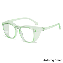 (Anti-fog Green) Transparent Sand-proof Anti-shock Biking Safe Goggles Anti Blue Light