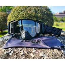 (black clear) Professional Motocross Goggles Cycling Eyewear Outdoor Glasses Off Road