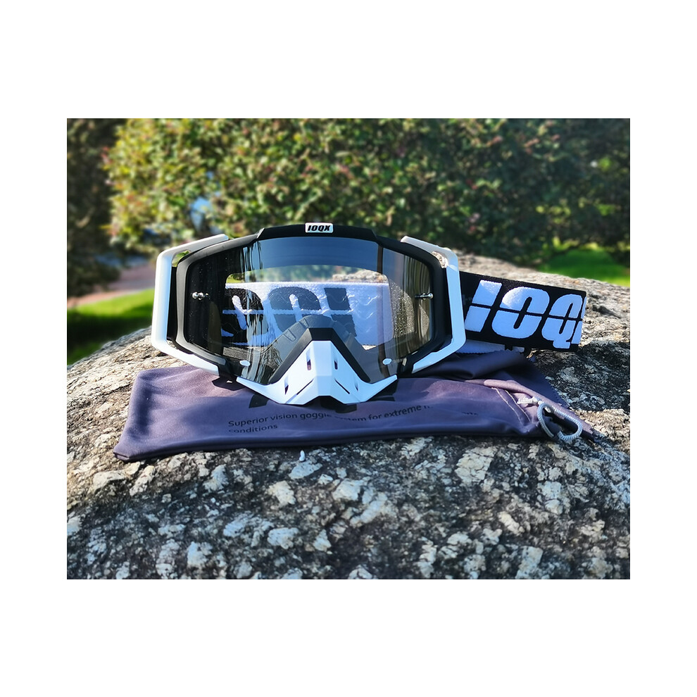 (white Clear lens) Latest   Motocross Goggles Glasses Off Road Masque Helmets Goggles Ski-image-OPC-PFBZP5F-NEW
