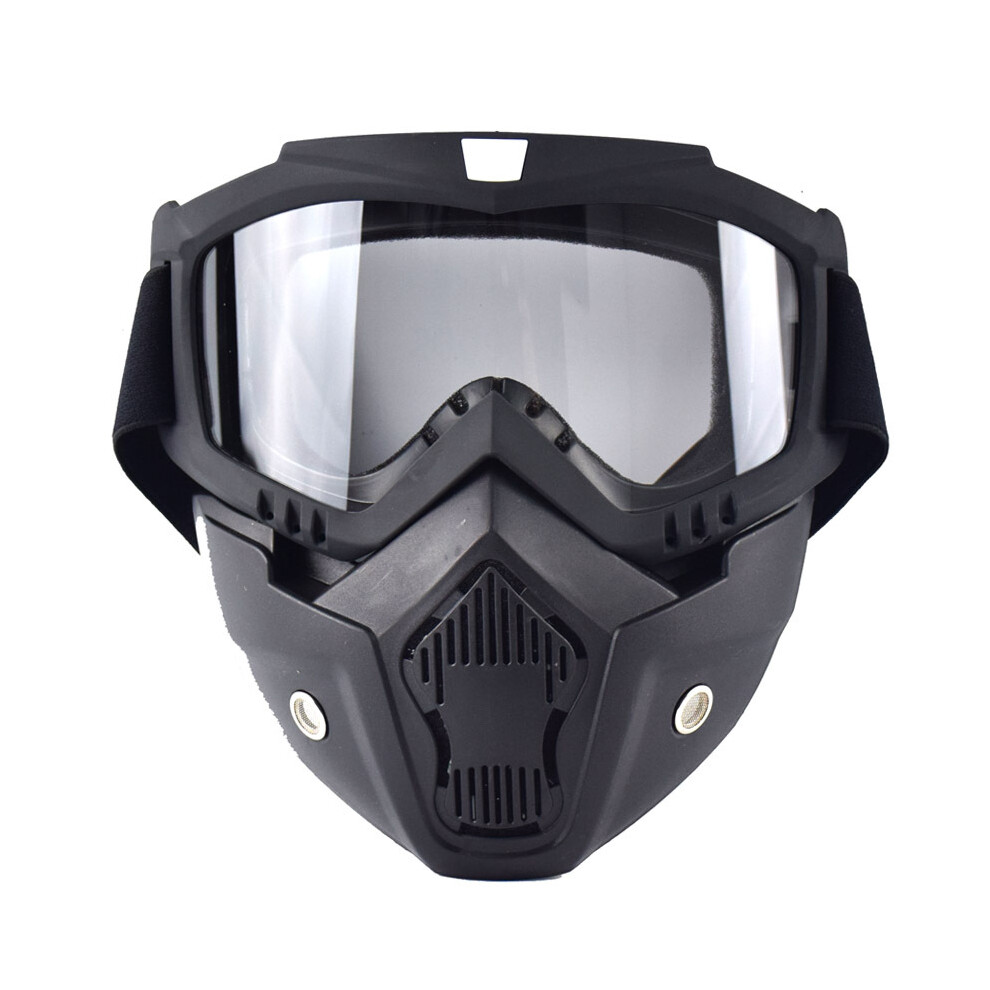 (Clear) Detachable Motorcycle Helmet Goggles Cycling Glasses Man Windproof Dust-Proof 9487227267569