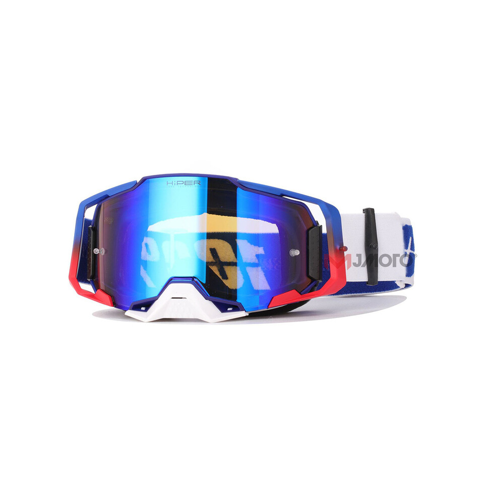 (Blue Red) Motocross Goggles Motorcycle Sunglasses Ski Sport Dirt Bike MTB Downhill