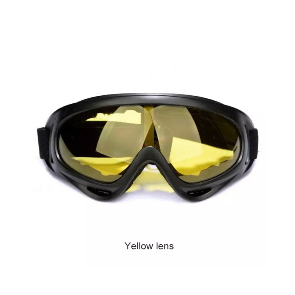 (Yellow) Motorcycle Goggles Masque Motocross Goggles Helmet Glasses Windproof Off Yellow 9487227274758