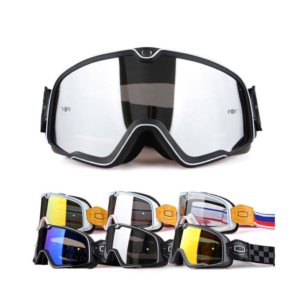 Photos - Climbing Gear MAXPOWER (16) Retro Motorcycle Goggles Ski Glasses Sunglasses ATV Goggles Non-slip Belt 