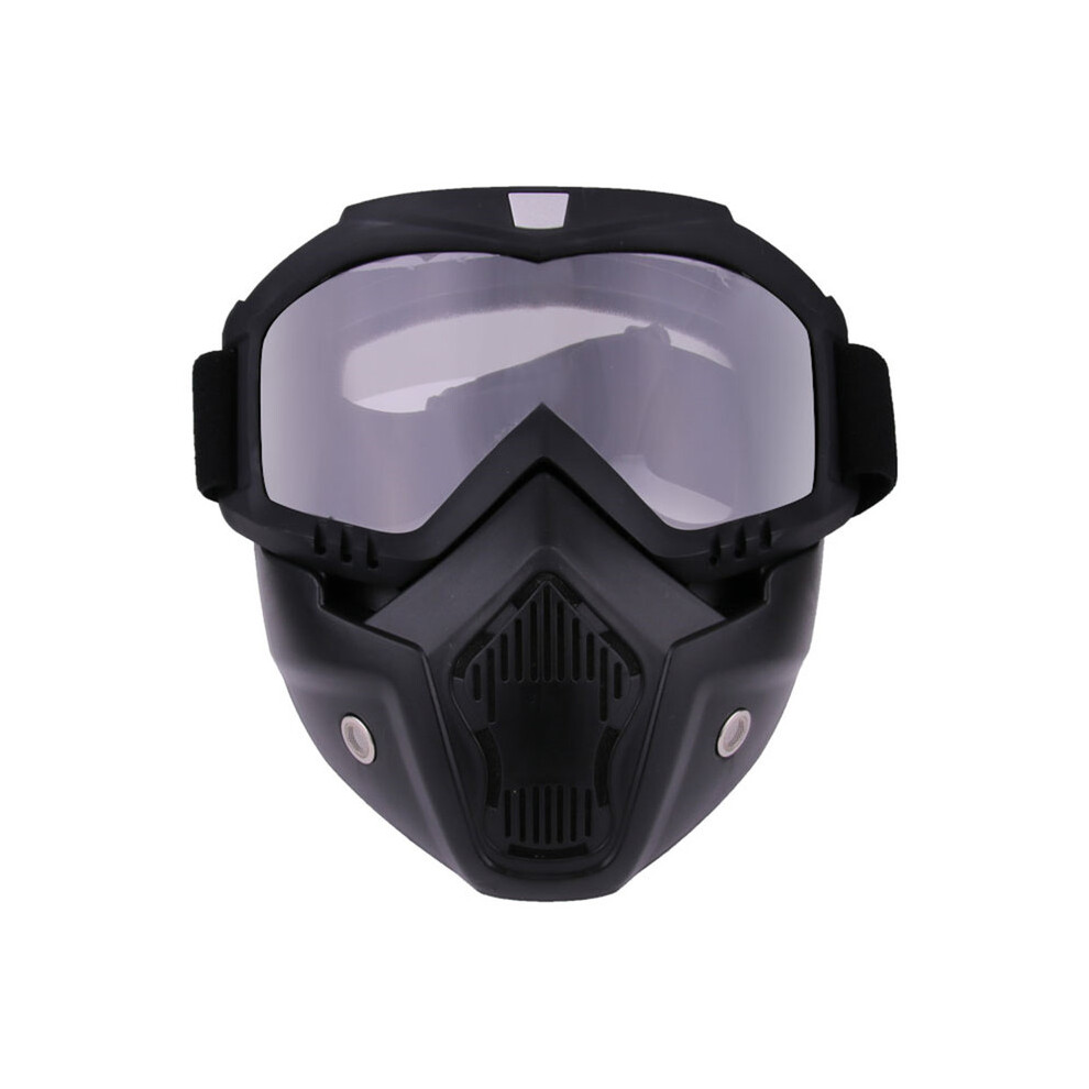 (Transparent) Motorcycle Shark Helmet Goggles Motocross Helmet Glasses Retro Windproof 9487227282869