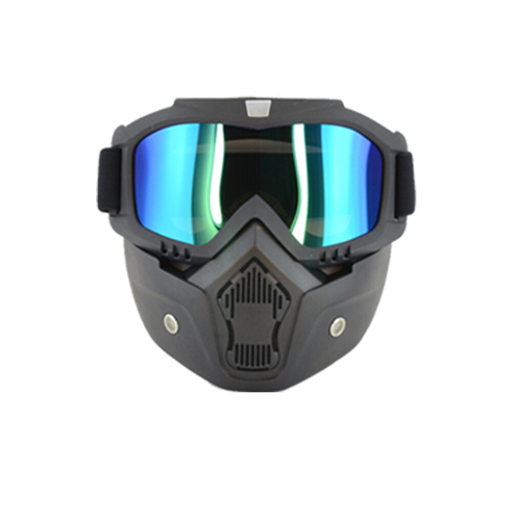 (Colored Lens) Dustproof Motocross Glasses Adjustable Motorcycle Goggles Breathable Full 9487227284085