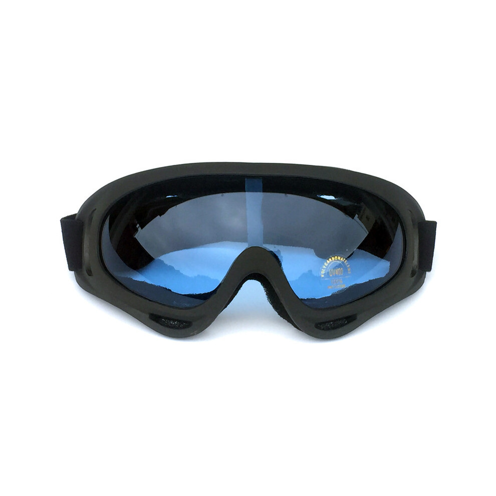 ( Lens) Dustproof Motocross Glasses Adjustable Motorcycle Goggles Breathable Full Blue 9487227285327