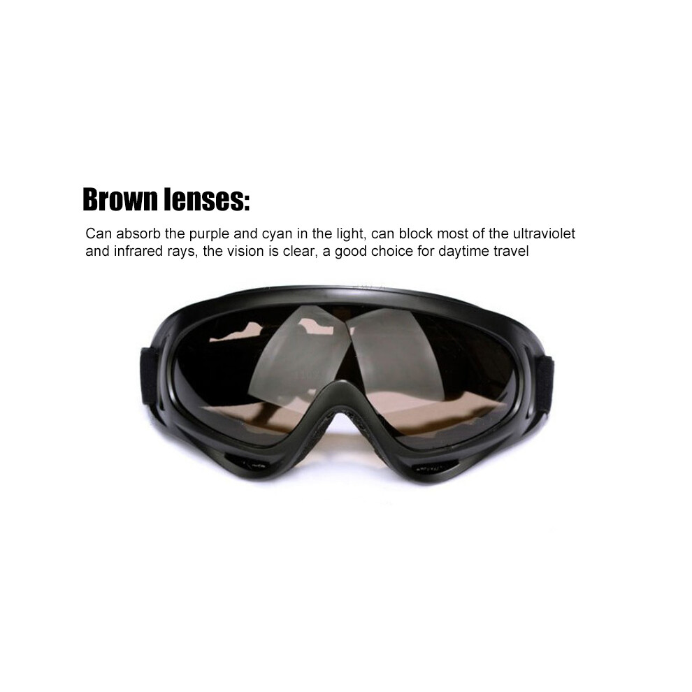 (Black) Motorcycle Goggles Motorcycle Off-Road Goggles Mask Helmet Glasses Windproof Black 9487227285877