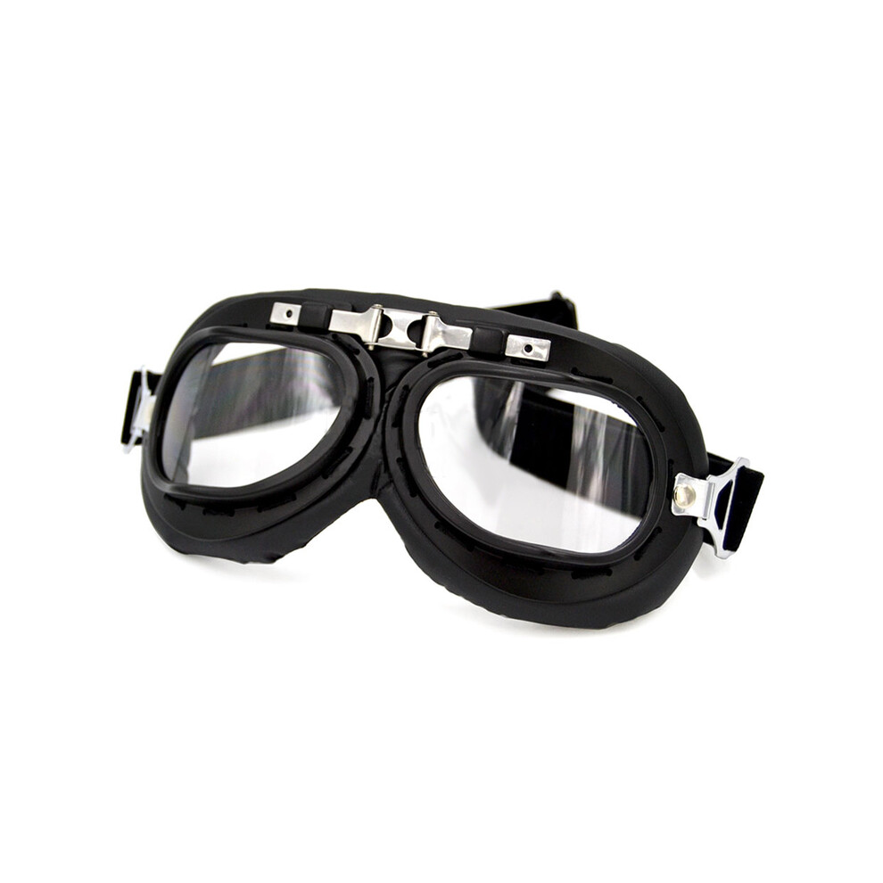 (Clear Goggles) Clear Retro Motorcycle Goggles Glasses Oculos Antiparras Gafas Moto Goggles