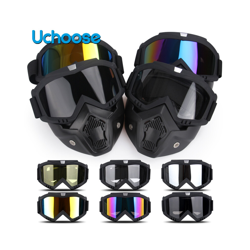 (Red) Motorcycle Glasses Masks Cycling Riding Motocross Sunglasses Snowboard Red 9487227291403