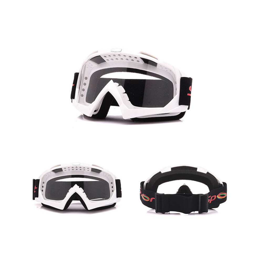 ( Transparent) Dirt Pit Bike Goggles Motorbike Accessories Racing Moto Glasses For Husqvarna White 9487227295005