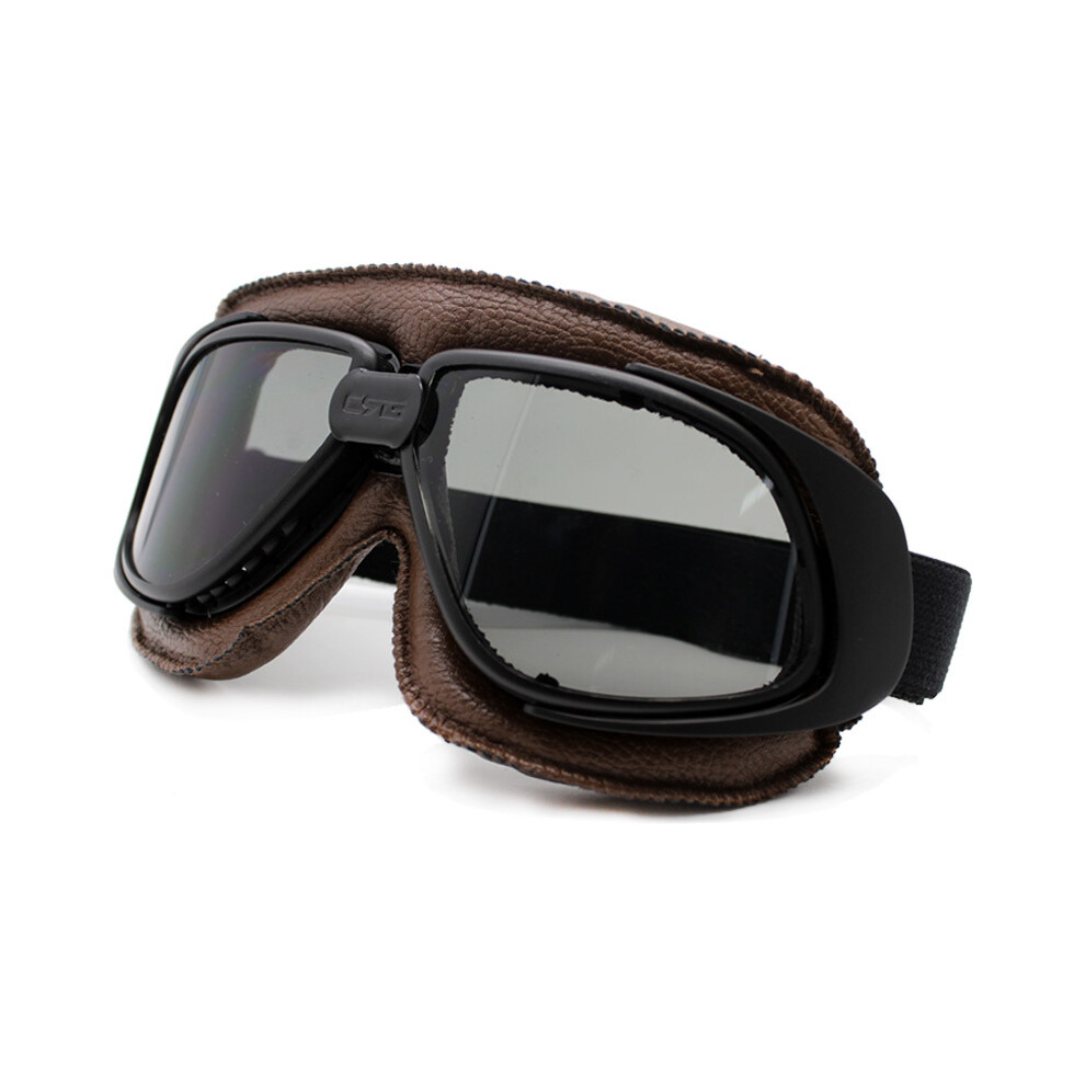 ( Goggles) Motorcycle Goggles Helmet Motorcycle Goggle Glass Vintage Pilot Biker Brown 9487227297368