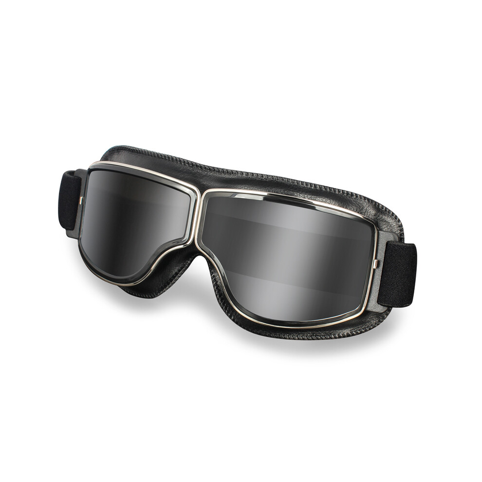 ( Lenses) Vintage Motorcycle Helmet Goggles Anti-Glare Windproof Leather Women Man Black 9487227305179