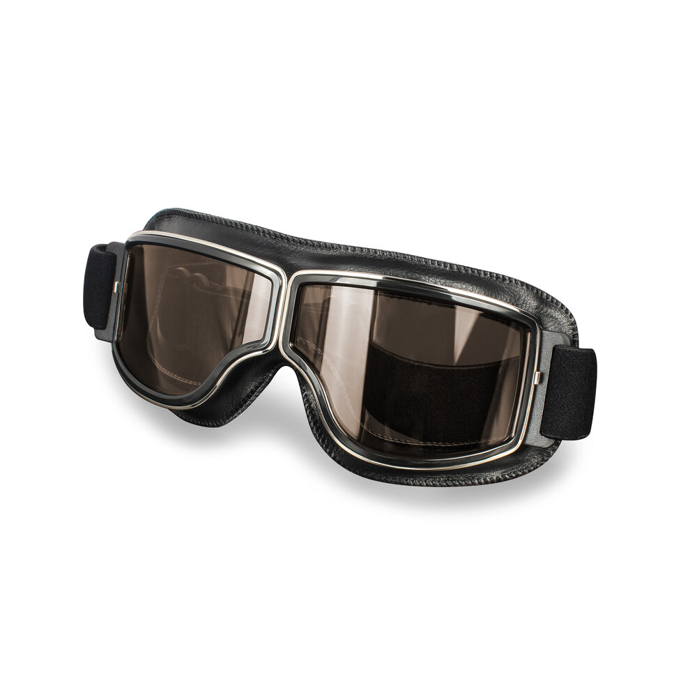 (Tea Lenses) Vintage Motorcycle Helmet Goggles Anti-Glare Windproof Leather Women Man Black 9487227305155