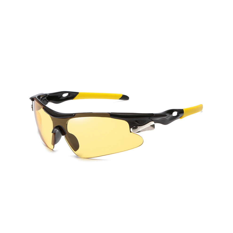 Maxpower Men's Yellow (Yellow) Sports Sunglasses Road Bicycle Glasses Mountain Cycling Riding Protection