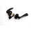 (Matt Black, Privacy Quick Latch) ONYX Twirl Push Button Privacy Latch & Handle Sets 4