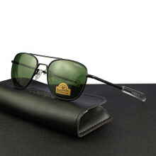 (RE-black-green, Size 58mm) American Army Military Pilot RANDOLPH RE Sunglasses Glass
