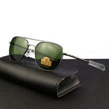 (RE-gun-green, Size 55mm) American Army Military Pilot RANDOLPH RE Sunglasses Glass