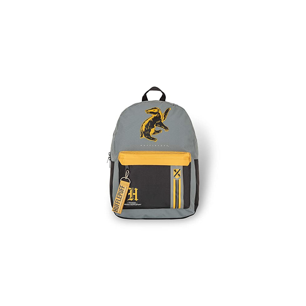 Harry Potter Hufflepuff Mixblock Backpack with Webbing Puller, fits A4 with internal padded laptop/tablet pouch