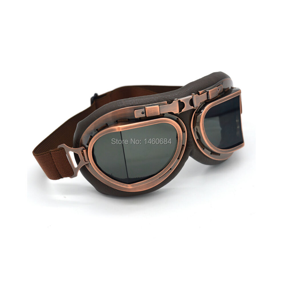 Evomosa Vintage Wwii Pilot Flying Goggles Outdoor Sports Goggle Glasses 9487227272914