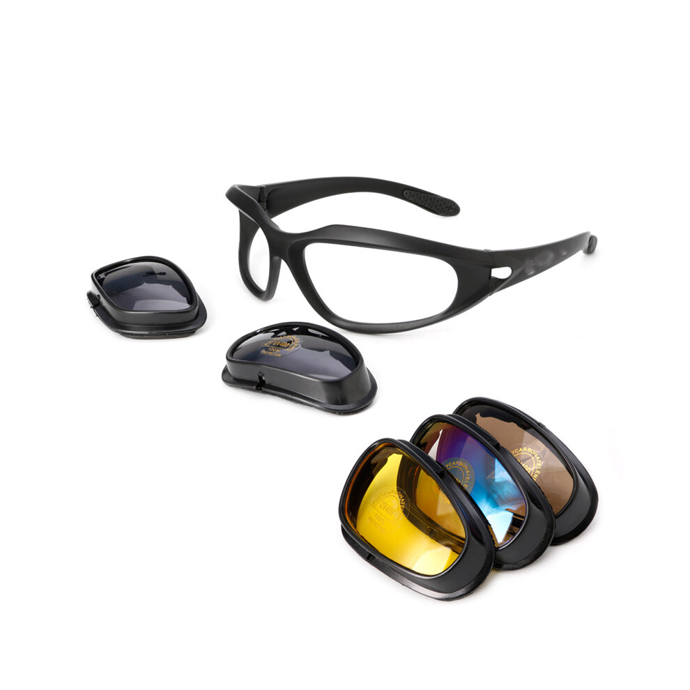 Polarized Motorcycle Lens Sun Glasses Protective Goggles Sports Wrap 9487227301287