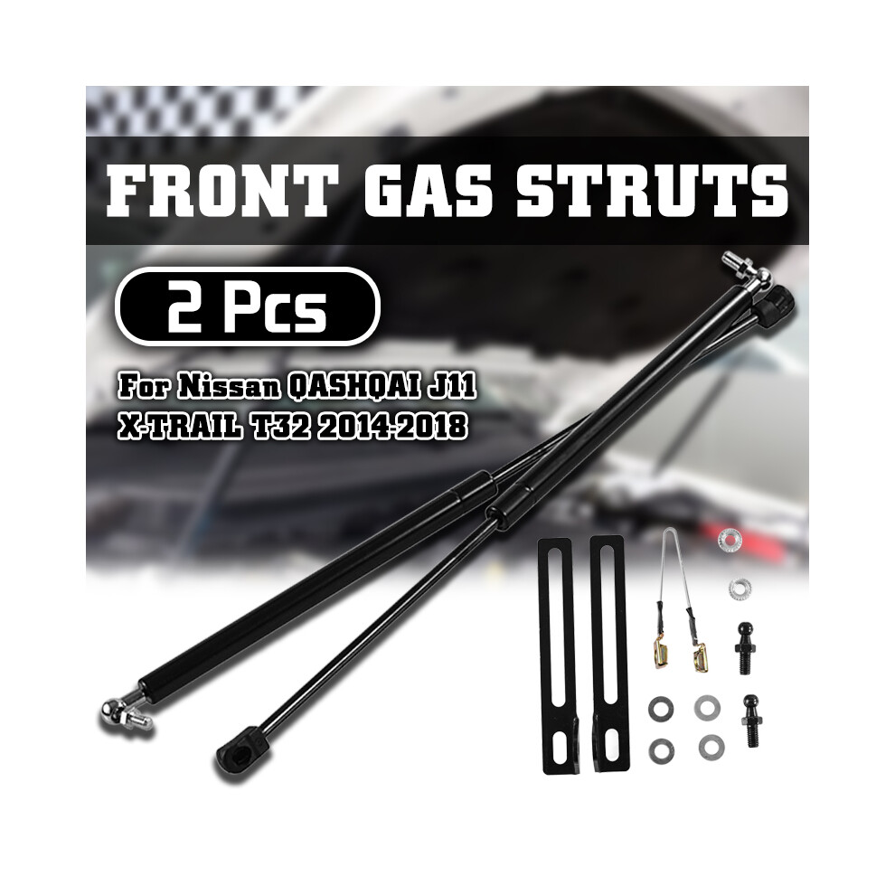 2Pcs Tailgate Boot Gas Struts Support Lifters Holder For Nissan Qashqai Black 9009166796810