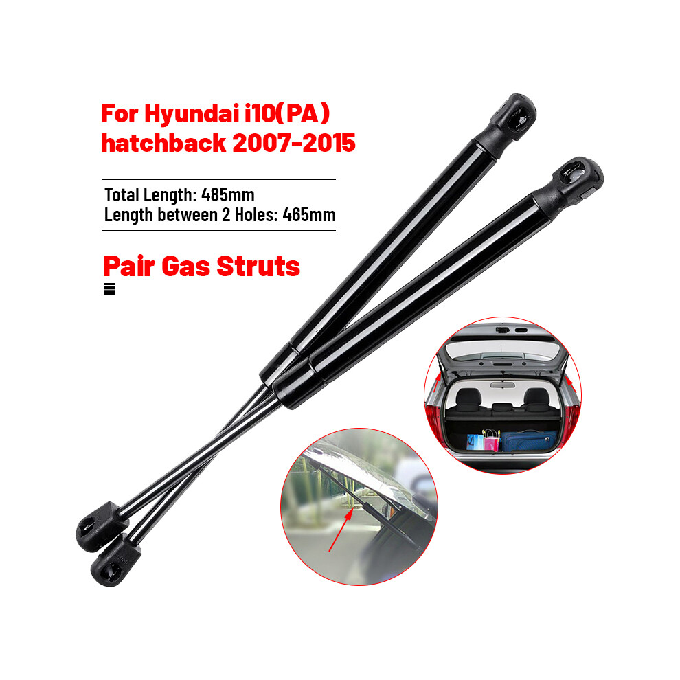 2Pcs Tailgate Boot Trunk Gas Struts Springs Dampers Gshi0515-A For Hyundai Black 9009166801057