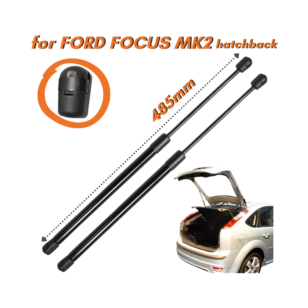 Qty(2) Trunk Struts For Ford Focus Mk2 Hatchback 2004-2010 485Mm Lift 9009166805819