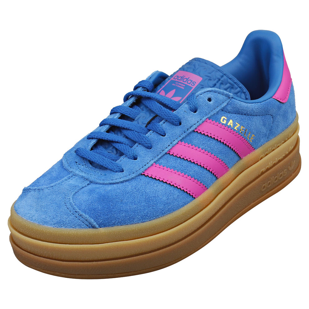 (3.5) adidas Gazelle Bold Womens Fashion Trainers in Blue Purple