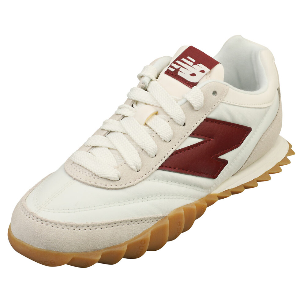 (6) New Balance Rc30 Unisex Fashion Trainers in White Burgundy