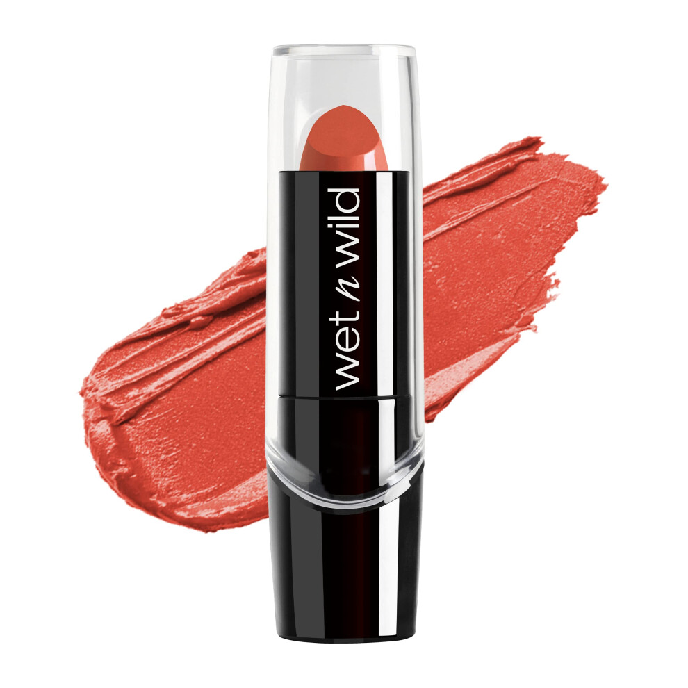 wet n wild Silk Finish Lipstick, Hydrating Rich Buildable Lip Color, Formulated with Vitamins A,E, & Macadamia for Ultimate Hydration, Cruelty-Free &