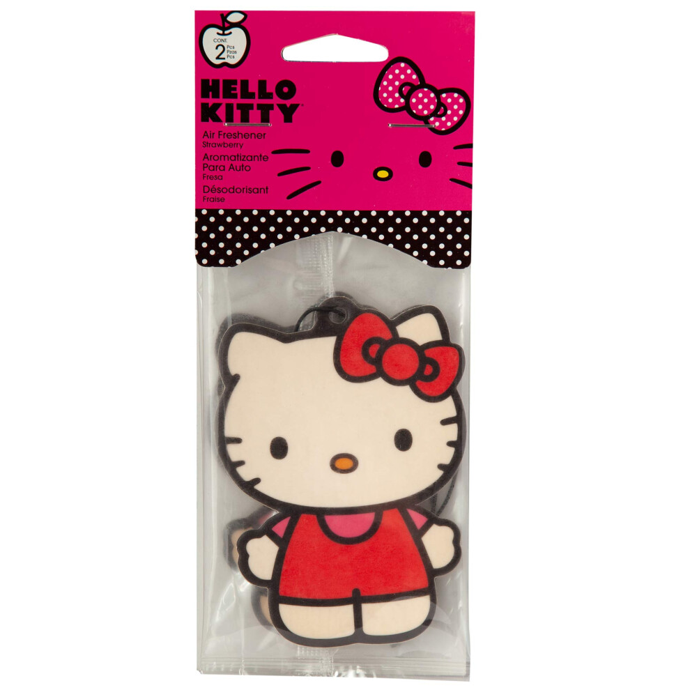 Hello Kitty Air Freshener - Strawberry Scent - 2 Pack 740493552555