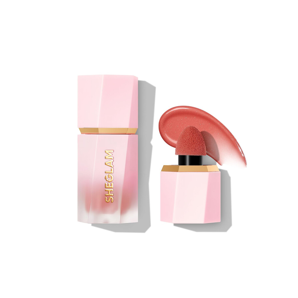 Sheglam Color Bloom Dayglow Liquid Blush Makeup For Cheeks Shimmer Finish - Devoted