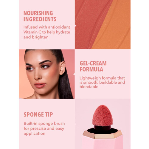 SHEGLAM Color Bloom Liquid Blush για τα Μάγουλα Shimmer Finish - Devoted 2