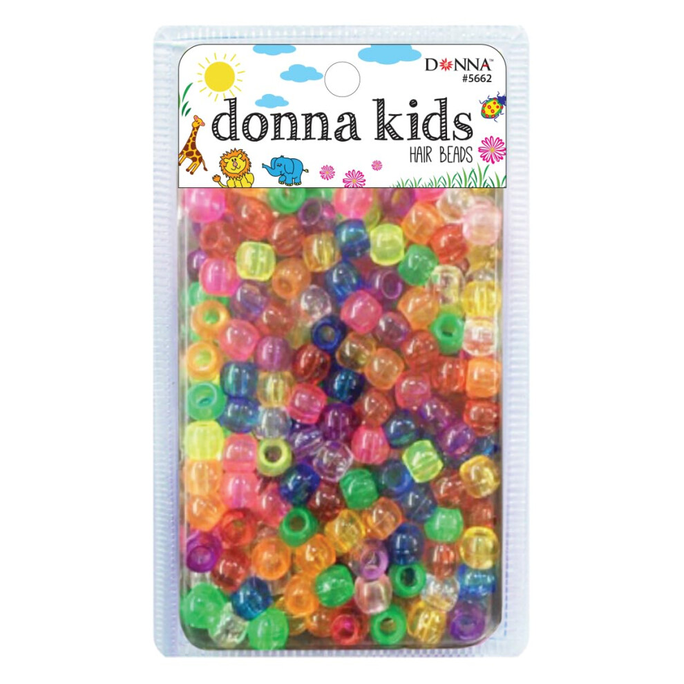 Donna Hair Beads for Hair Braids Kit Including 11x10mm Pony Beads, DIY Hair Braiding plastic beads for braid hair 1pc Quick Beaders for Kids Hair Bra