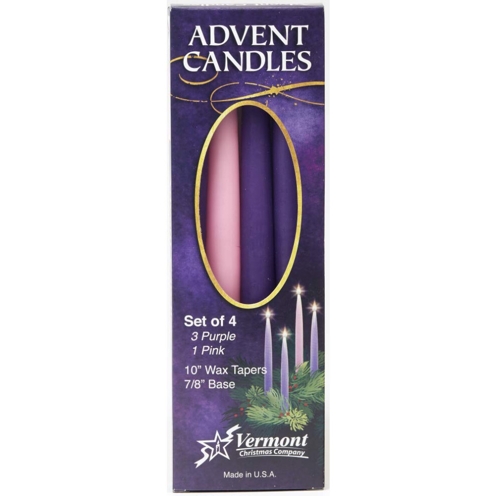 Christmas Advent Candle Set (Set of 4) - Made in The U.S.A.