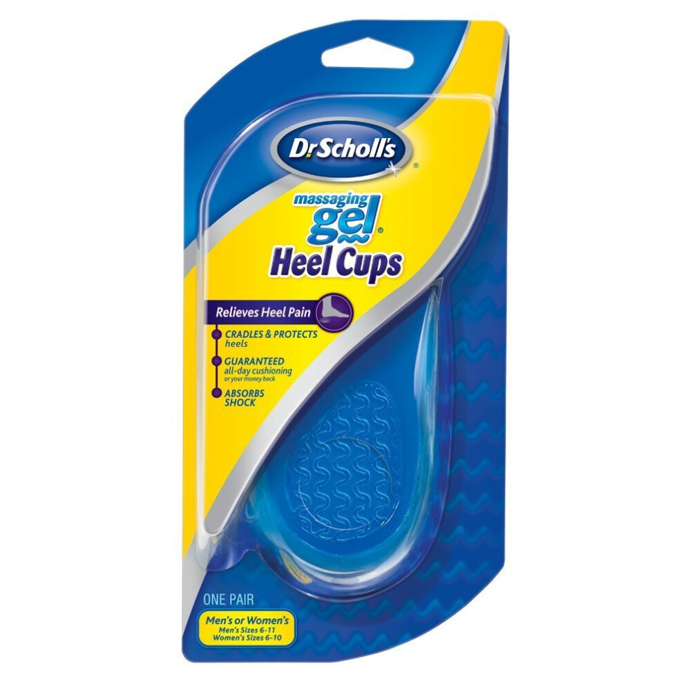 Dr. Scholl's Massaging Gel Heel Cups (One Size)// Absorb Shock All Day & Relieve Heel Pain