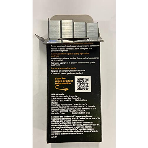 Grampeadores Bostitch Premium, Completos, 0.25 Polegadas, 5.000 por Caixa (SBS191/4CP) 2