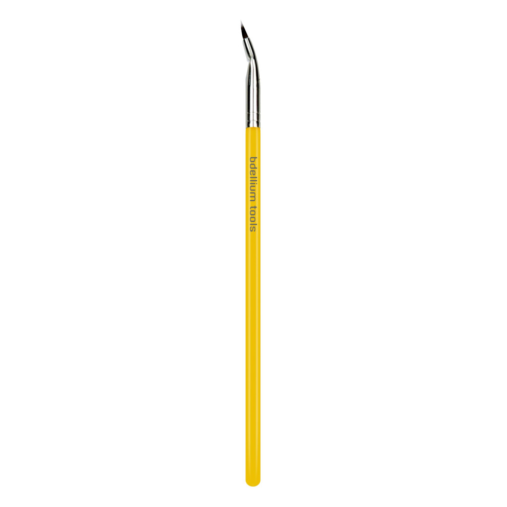 Bdellium Tools Yellow Professional Makeup Brush - Studio Series 708 Bent Eyeliner - With Soft Synthetic Fibers, For Smooth Application (, 1Pc)