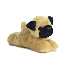 Aurora Niedliches Mini-Flopsie-Plόschtier Mr. Pugster Verspielt und unkompliziert Zeitlose Begleiter Braun, 20 cm
