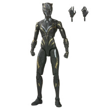 Figura de acci   n de Marvel Legends Series Black Panther Wakanda Forever Black Panther de 6 pulgadas MCU, 2 accesorios