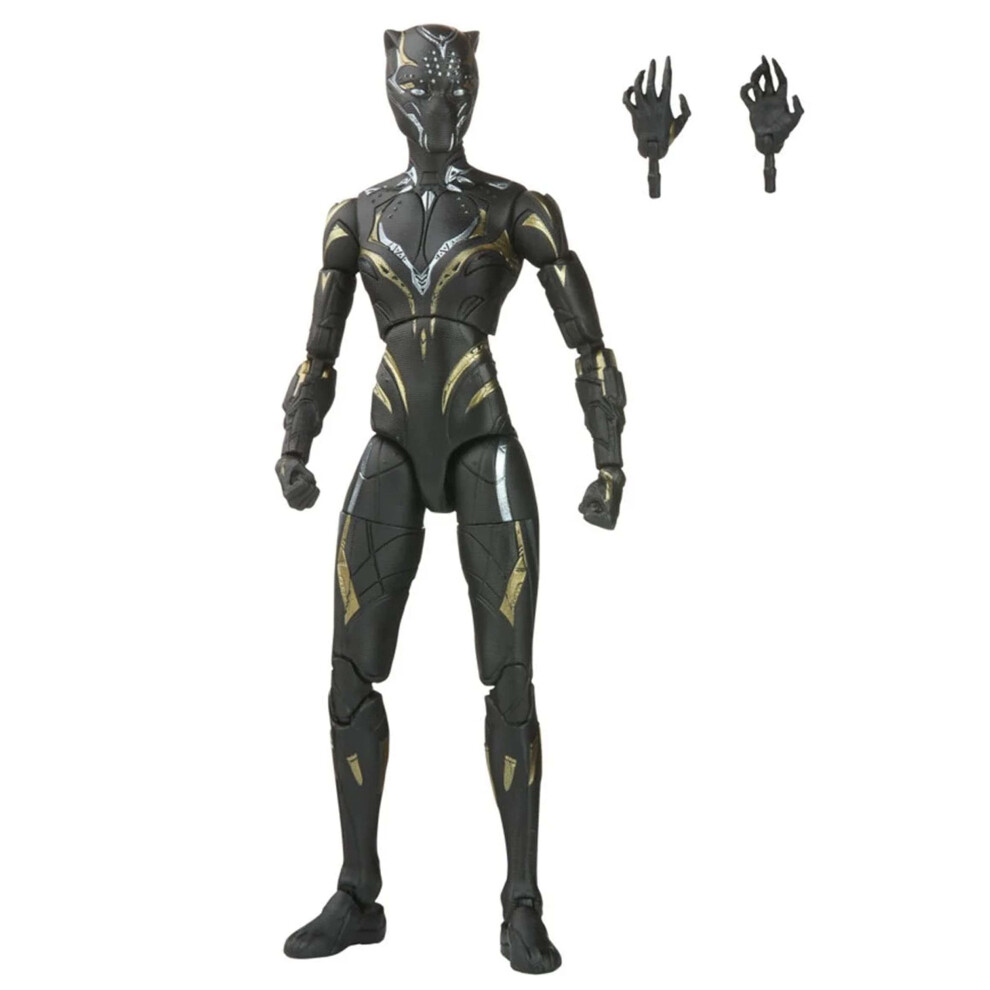 Marvel Legends Series Black Panther Wakanda Forever Black Panther 6-Inch MCU Action Figure Toy, 2 Accessories