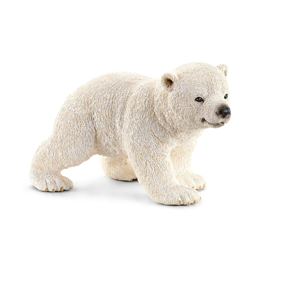 Schleich Wild Life, Realistic Arctic Animal Toys for Kids, Baby Polar Bear Cub Toy Figurine, Ages 3+