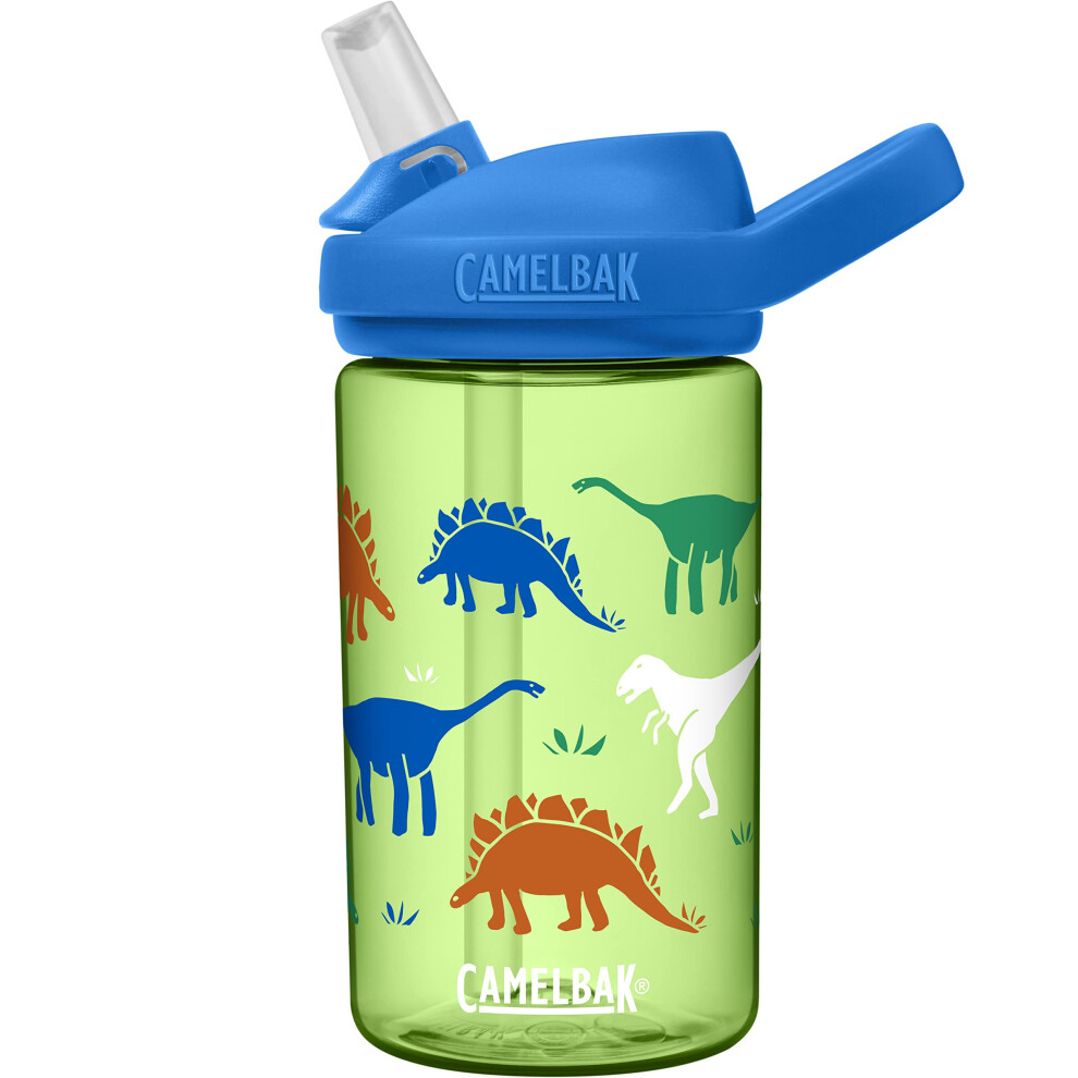 CamelBak eddy+ 14oz Kids Water Bottle with Tritan Renew - Straw Top, Leak-Proof When Closed, Dinorama