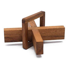 Tajemniczy X: 7,7 ""Giant Wooden Brain Teaser dla doroslych/drewna - Gra rozliczeniowa - premium recznie robiony prezent