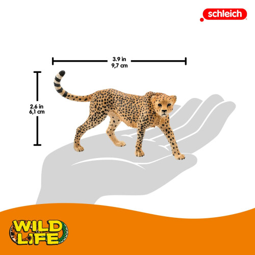 Schleich Schleich Wild Life, Φιγούρα Ζώου, Παιχνίδια Ζώων για 3-8 ετών, Θηλυκή Τσιτάχ, Από 3+ 2