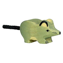 Houten figuur HOLZTIGER Muis - Handgeschilderd - Europese productie
