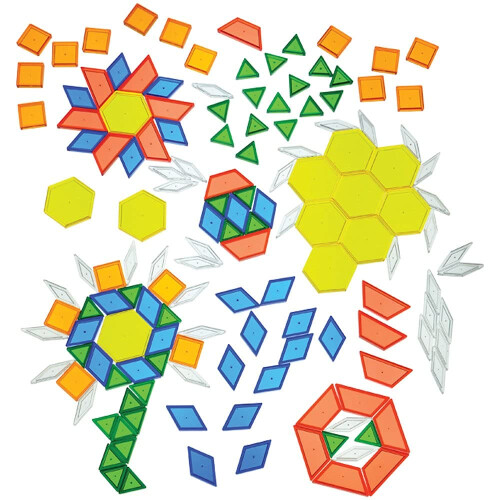 Constructive Playthings Translucent Pattern Blocks Light Table ...