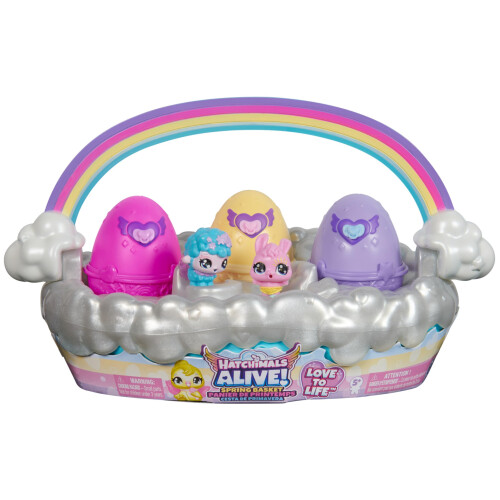 Hatchimals Hatchimals Alive, Καλάθι Άνοιξης με 6 Μίνι Φιγούρες, 3 Αυγά που Αυγάτιζουν Μόνες τους