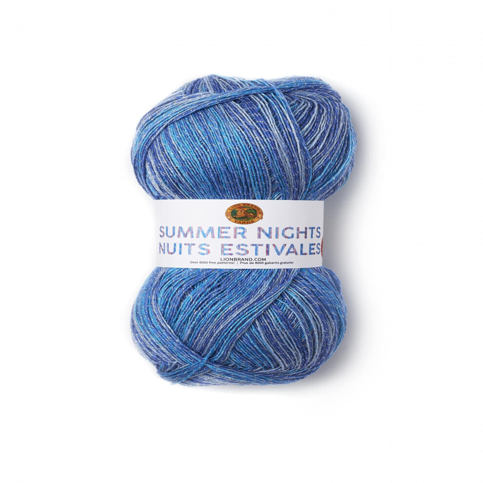 (1 Skein) Lion Brand Yarn 512-300 Summer Nights Bonus Bundle Yarn, Cast Away