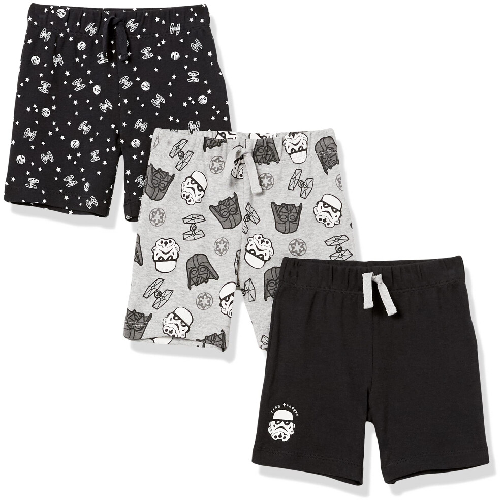 Amazon Essentials Disney  Marvel  Star Wars Baby Boys Shorts, Pack of 3, Star Wars Tiny Trooper, Newborn